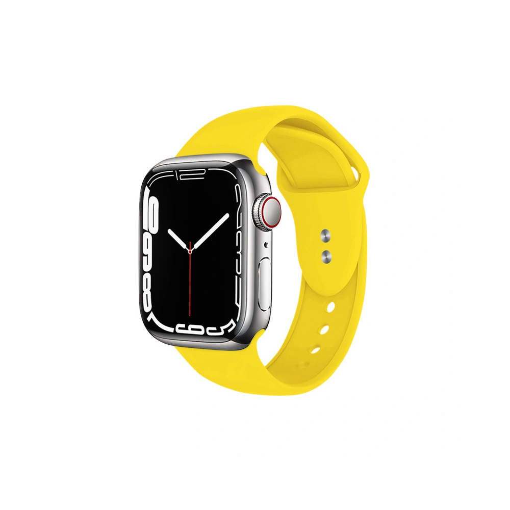 Pasek Crong Liquid Apple Watch 4/5/6/7/SE/8/9/Ultra 44/45/49mm (żółty)
