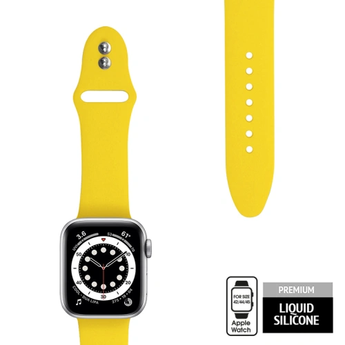 Kup Pasek Crong Liquid Apple Watch 4/5/6/7/SE/8/9/Ultra 44/45/49mm (sárga) - CRG232 - {ean13} - Sklep Home Screen