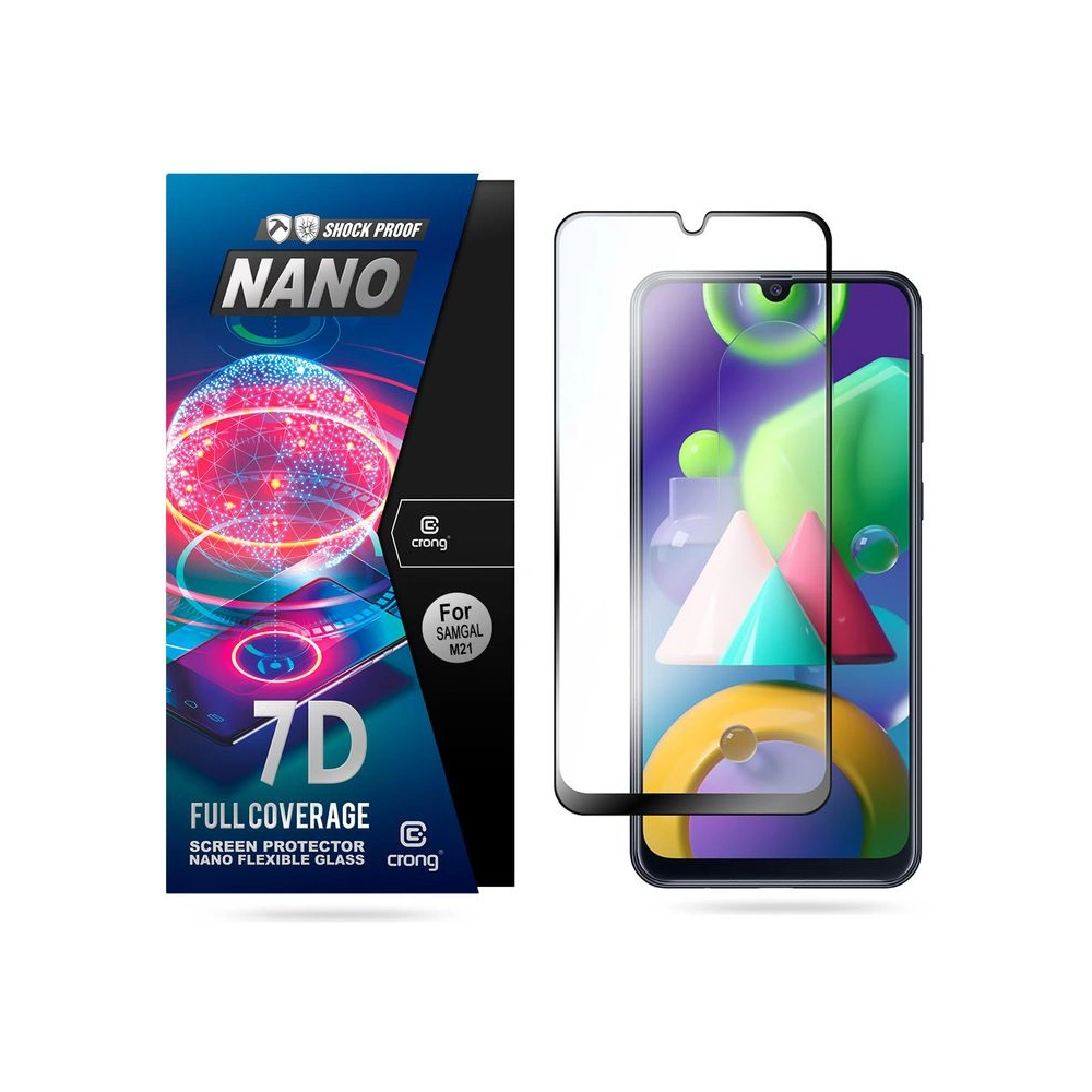 Szkło hybrydowe Crong 7D Nano Flexible Glass Samsung Galaxy M21