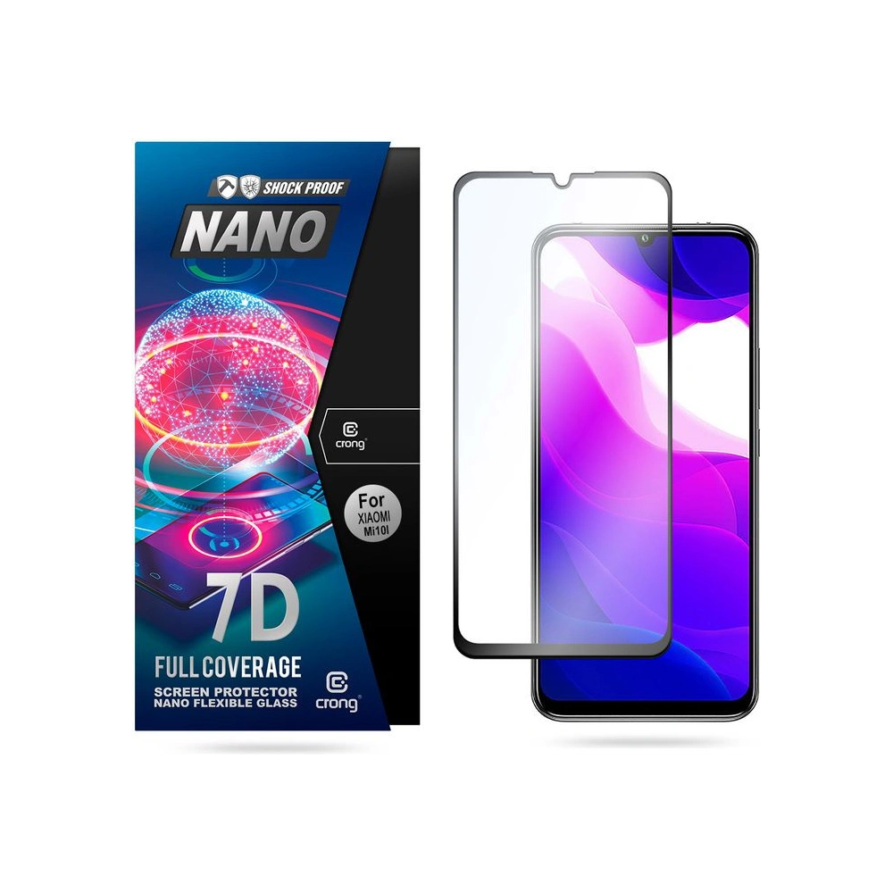 Szkło hybrydowe Crong 7D Nano Flexible Glass Xiaomi Mi 10 Lite