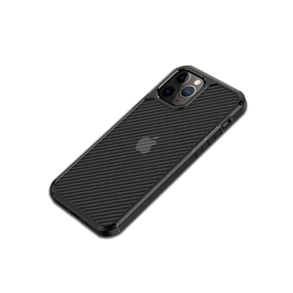Etui Crong Hybrid Carbon Apple iPhone 12/12 Pro (czarny)