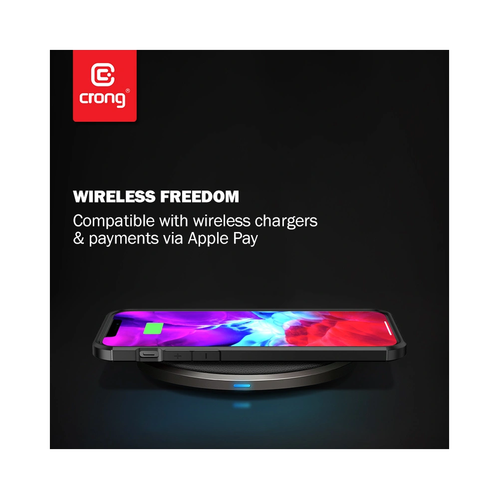 Etui Crong Hybrid Carbon Apple iPhone 12/12 Pro (czarny)