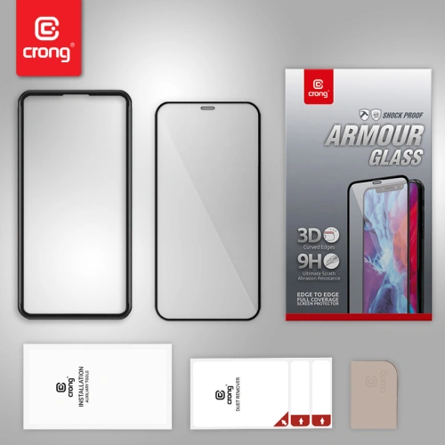 Kup Szkło hartowane Crong Anti-Bacterial 3D Armour Glass Apple iPhone 12 mini + ramka instalacyjna - CRG263 - {ean13} - Sklep Home Screen