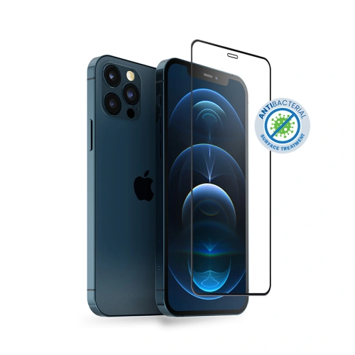 Kup Gehärtetes Glas Crong Anti-Bakteriell 3D Rüstungs-Glas für Apple iPhone 12/12 Pro + Installationsrahmen - CRG264 - {ean13} - Sklep Home Screen