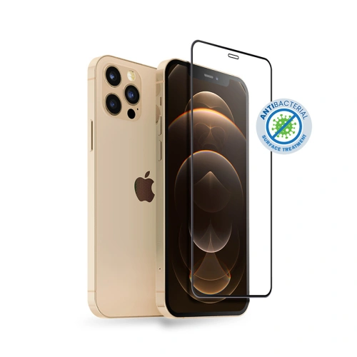 Kup Gehärtetes Glas Crong Anti-Bakteriell 3D Rüstungs-Glas Apple iPhone 12 Pro Max + Installationsrahmen - CRG265 - {ean13} - Sklep Home Screen