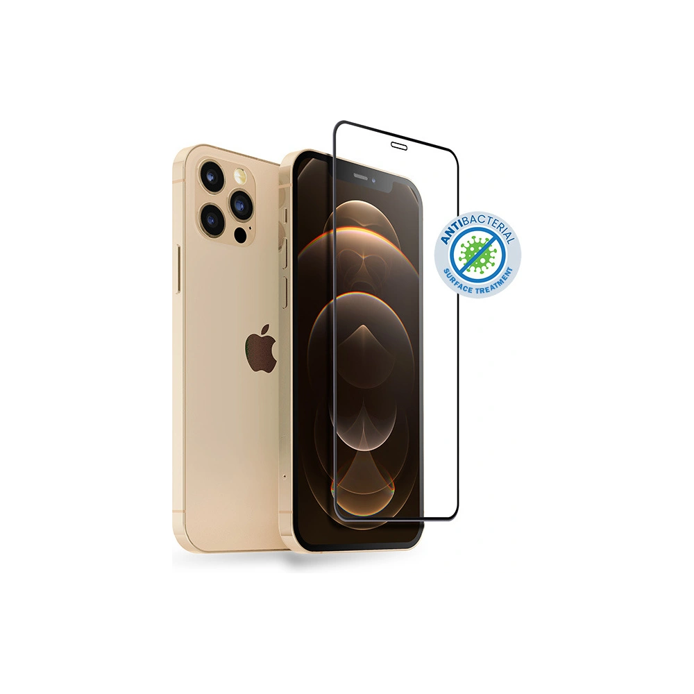 Szkło hartowane Crong Anti-Bacterial 3D Armour Glass Apple iPhone 12 Pro Max + ramka instalacyjna