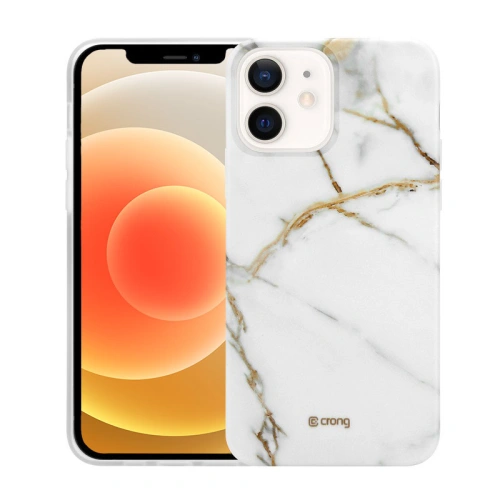 Kup Etui Crong Marble Case Apple iPhone 12 mini (bílý) - CRG275 - {ean13} - Sklep Home Screen