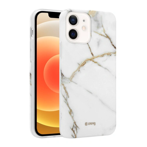 Kup Etui Crong Marble Case Apple iPhone 12 mini (bílý) - CRG275 - {ean13} - Sklep Home Screen