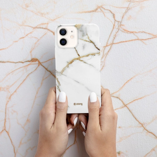 Kup Etui Crong Marble Case Apple iPhone 12 mini (bílý) - CRG275 - {ean13} - Sklep Home Screen