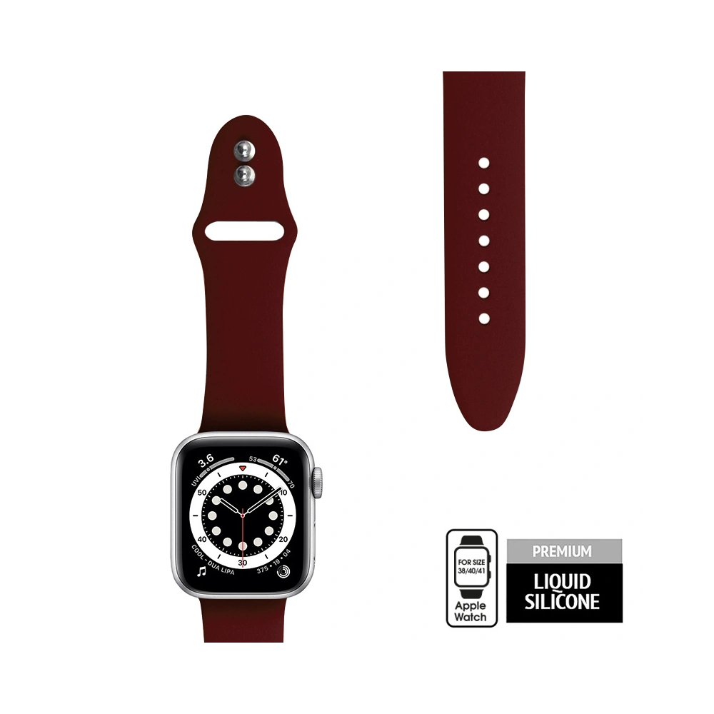 Pasek Crong Liquid Apple Watch 4/5/6/7/SE/8/9/10 40/41/42mm (bordowy)