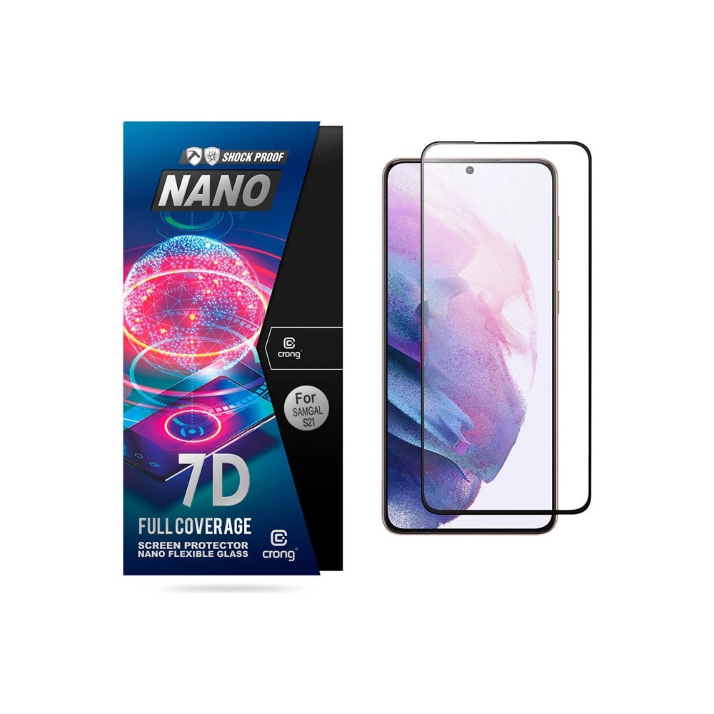 Szkło hybrydowe Crong 7D Nano Flexible Glass Samsung Galaxy S21