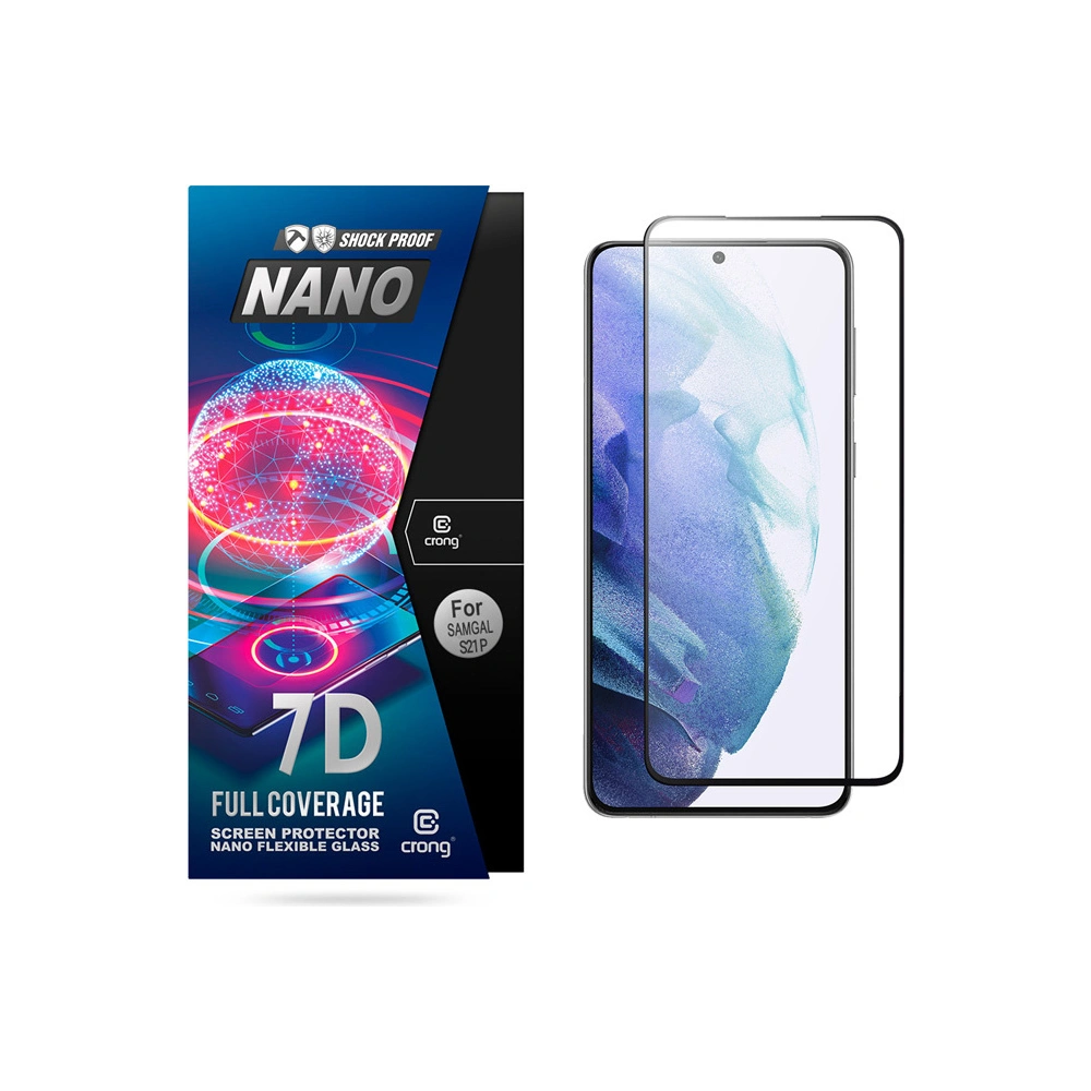 Szkło hybrydowe Crong 7D Nano Flexible Glass Samsung Galaxy S21+ Plus