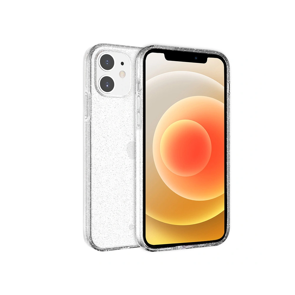 Etui Crong Glitter Case Apple iPhone 12 mini (przezroczysty/srebrny)