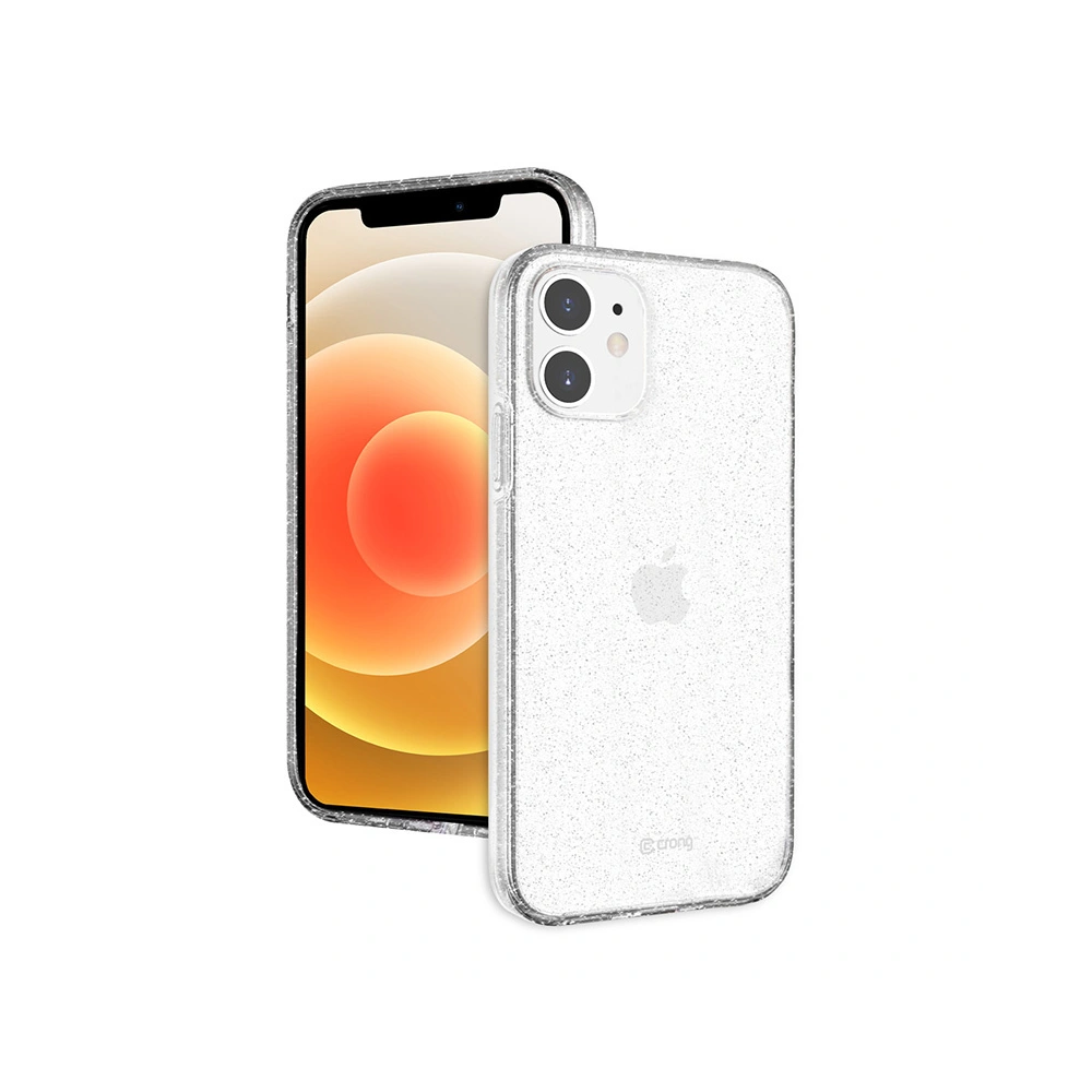 Etui Crong Glitter Case Apple iPhone 12 mini (przezroczysty/srebrny)
