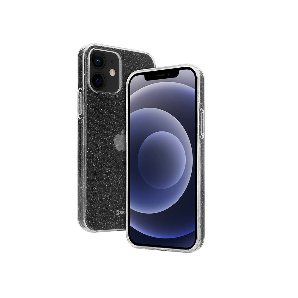 Etui Crong Glitter Case Apple iPhone 12 mini (przezroczysty/srebrny)
