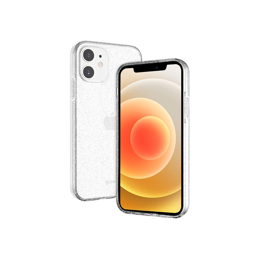 Etui Crong Glitter Case Apple iPhone 12 mini (przezroczysty/srebrny)