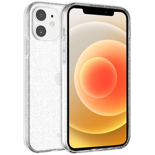 Kup Etui Crong Glitter Case Apple iPhone 12/12 Pro (przezroczysty/srebrny) - 5907731986588 - CRG304 - Homescreen.pl