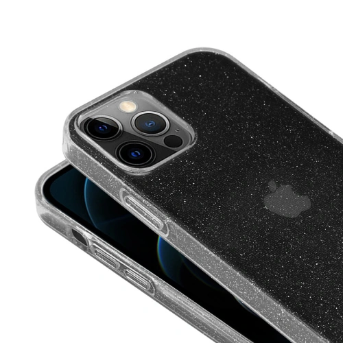 Kup Case Crong Glitter Case Apple iPhone 12 Pro Max (transparent/silber) - CRG305 - {ean13} - Sklep Home Screen