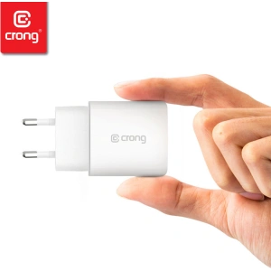 Ładowarka sieciowa Crong USB-C Travel Charger USB-C Power Delivery 20W (biały)