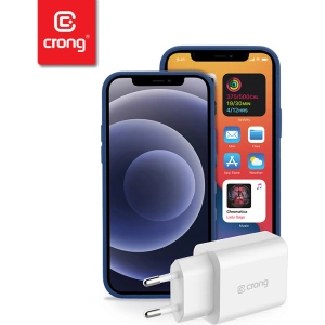 Ładowarka sieciowa Crong USB-C Travel Charger USB-C Power Delivery 20W (biały)
