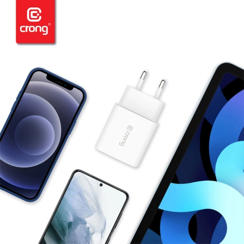 Kup Ładowarka sieciowa Crong USB-C Travel Charger USB-C Power Delivery 20W (biały) - CRG311 - {ean13} - Sklep Home Screen