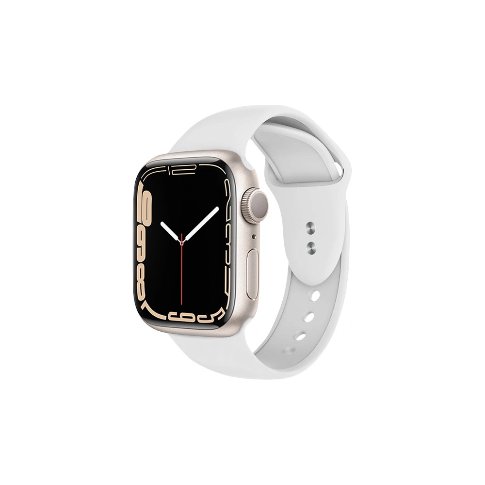 Pasek Crong Liquid Apple Watch 4/5/6/7/SE/8/9/10 40/41/42mm (biały)