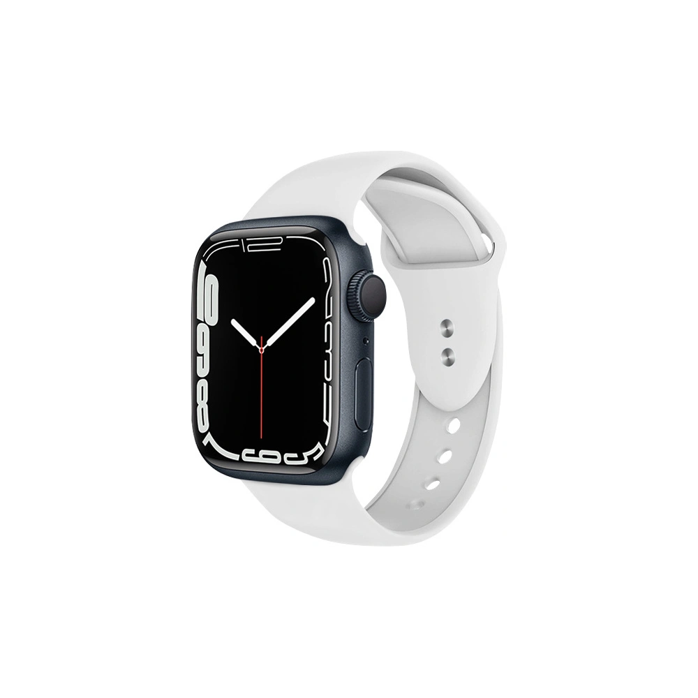 Pasek Crong Liquid Apple Watch 4/5/6/7/SE/8/9/10 40/41/42mm (biały)