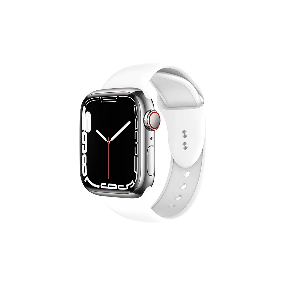 Pasek Crong Liquid Apple Watch 4/5/6/7/SE/8/9/10 40/41/42mm (biały)