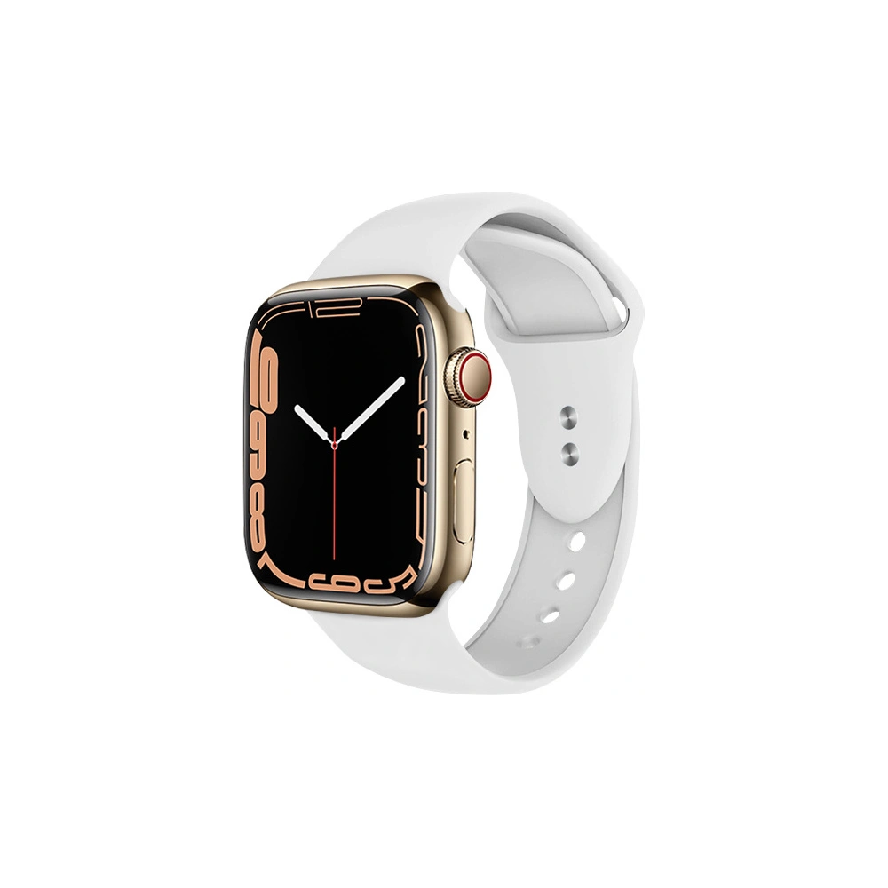 Pasek Crong Liquid Apple Watch 4/5/6/7/SE/8/9/10 40/41/42mm (biały)
