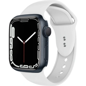 Pasek Crong Liquid Apple Watch 4/5/6/7/SE/8/9/Ultra 44/45/49mm (biały)