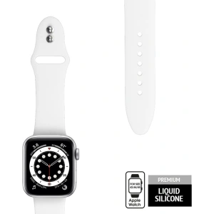 Pasek Crong Liquid Apple Watch 4/5/6/7/SE/8/9/Ultra 44/45/49mm (biały)