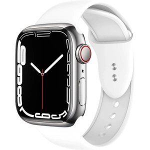 Pasek Crong Liquid Apple Watch 4/5/6/7/SE/8/9/Ultra 44/45/49mm (biały)