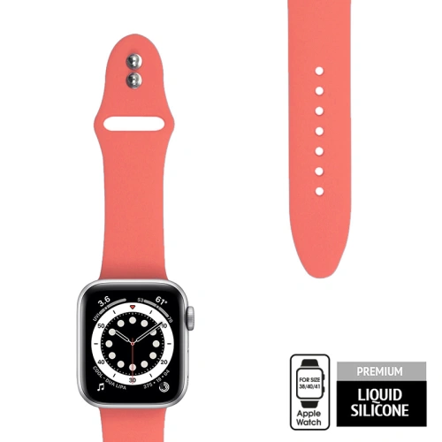 Kup Pasek Crong Liquid Apple Watch 4/5/6/7/SE/8/9/10 40/41/42mm (coral) - CRG314 - {ean13} - Sklep Home Screen