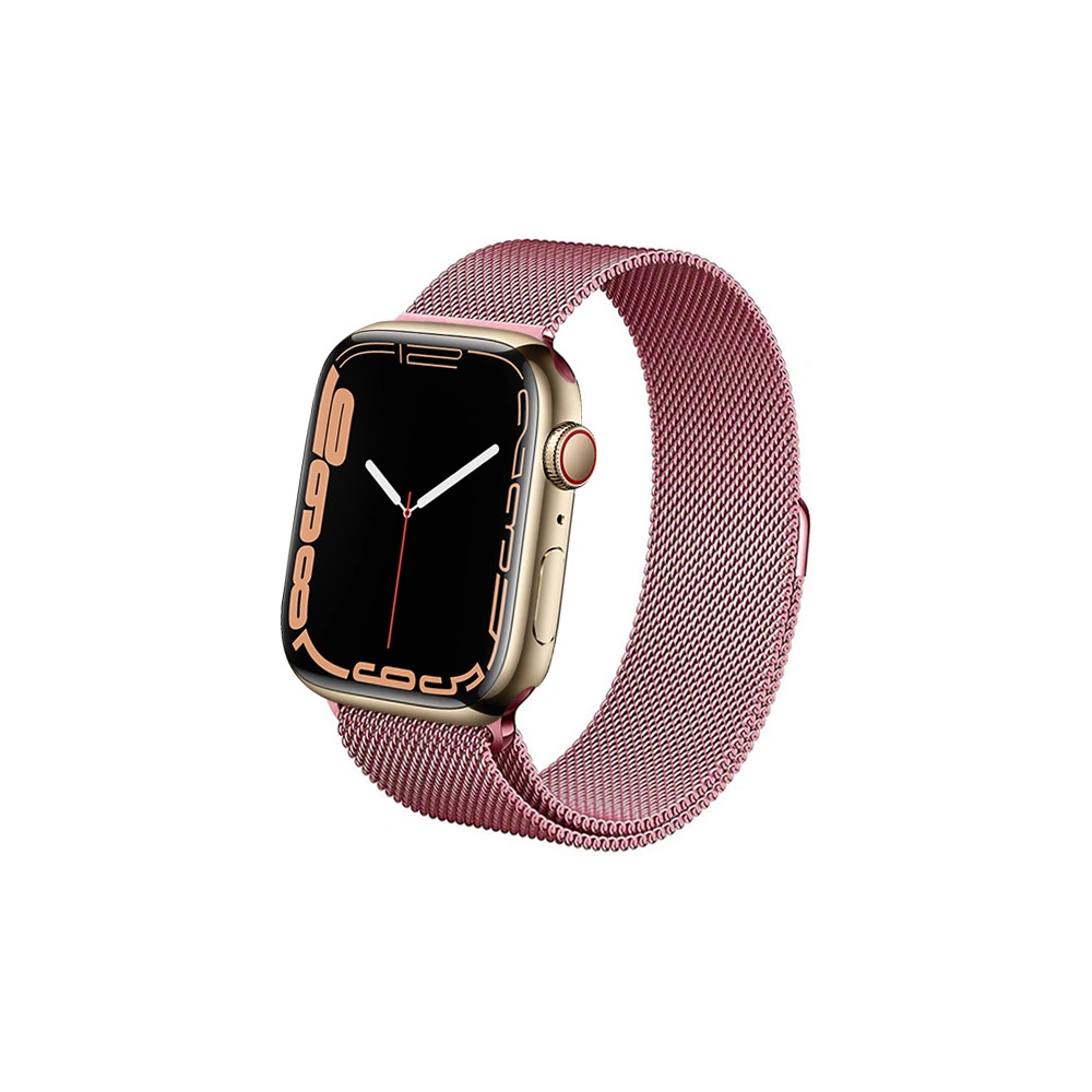 Bransoleta Crong Milano Steel Apple Watch 4/5/6/7/SE/8/9 40/41mm (różowe złoto)
