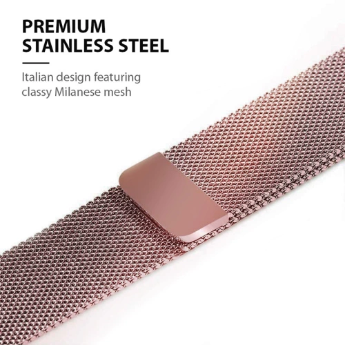 Kup Bransoleta Crong Milano Steel Apple Watch 4/5/6/7/SE/8/9 40/41mm (růžové zlato) - CRG318 - {ean13} - Sklep Home Screen