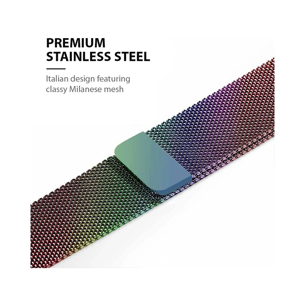 Bransoleta Crong Milano Steel Apple Watch 4/5/6/7/SE/8/9 40/41mm (opalizujący)