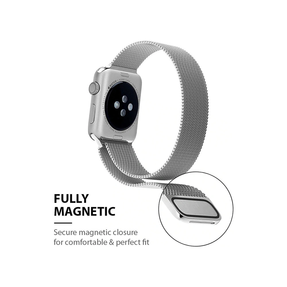 Bransoleta Crong Milano Steel Apple Watch 4/5/6/7/SE/8/9 40/41mm (opalizujący)
