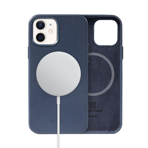 Kup Etui Crong Essential Cover Magnetic MagSafe Apple iPhone 12/12 Pro (sötétkék) - CRG336 - {ean13} - Sklep Home Screen