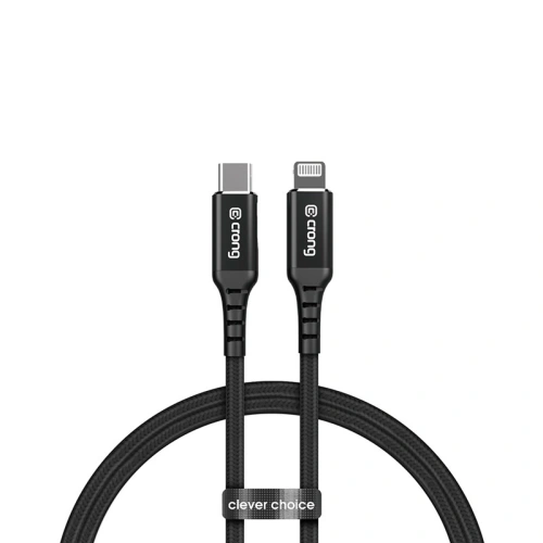 Kup Kabel Crong Armor Link USB-C/Lightning MFi 150cm (černý) - CRG349 - {ean13} - Sklep Home Screen