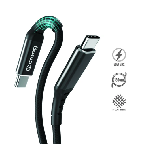 Kup Kábel Crong Armor Link USB-C/USB-C 60W 150cm (fekete) - CRG350 - {ean13} - Sklep Home Screen