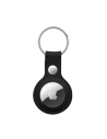 Crong Leather Case with Key Ring Apple AirTag (black)