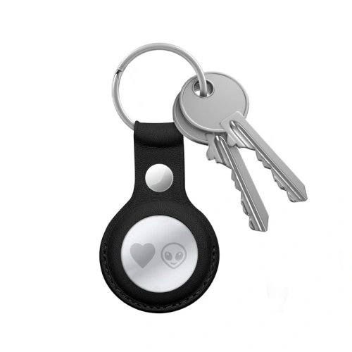 Kup Brelok Crong Leather Case with Key Ring Apple AirTag (czarny) - CRG352 - {ean13} - Sklep Home Screen