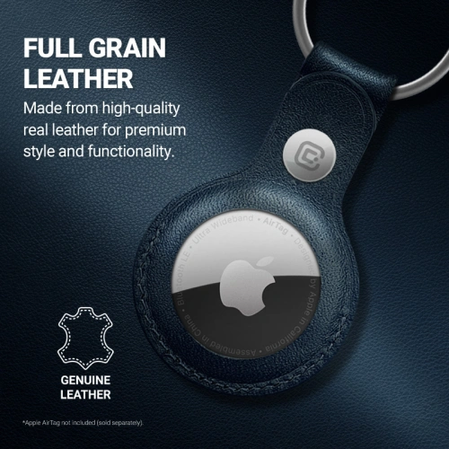 Buy Crong Leather Case with Key Ring Apple AirTag (navy blue) - CRG354 - {ean13} - Home Screen Store Europe