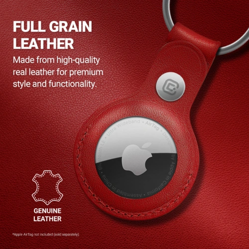 Kup Brelok Crong Leather Case with Key Ring Apple AirTag (czerwony) - CRG355 - {ean13} - Sklep Home Screen