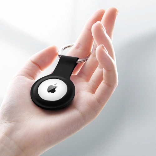Kup Brelok Crong Silicone Case with Key Ring Apple AirTag (czarny) - CRG356 - {ean13} - Sklep Home Screen