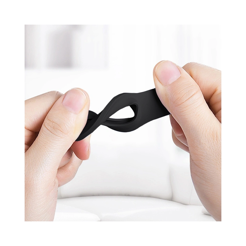 Brelok Crong Silicone Case with Key Ring Apple AirTag (czarny)