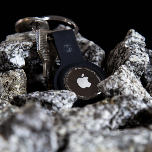 Kup Brelok Crong Silicone Case with Key Ring Apple AirTag (czarny) - CRG356 - {ean13} - Sklep Home Screen