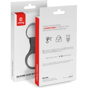 Kup Brelok Crong Silicone Case with Key Ring Apple AirTag (czarny) - CRG356 - {ean13} - Sklep Home Screen