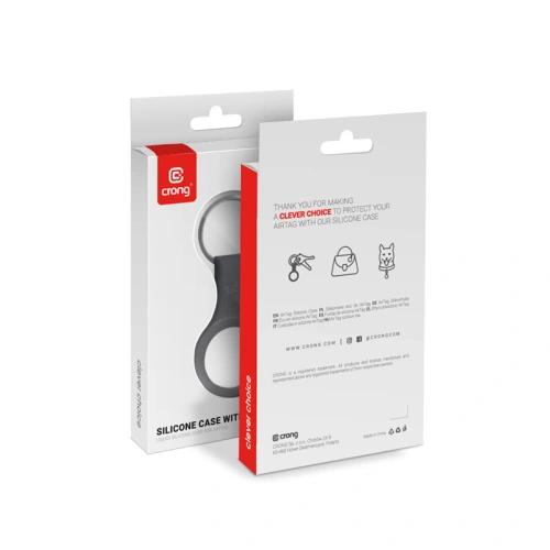 Kup Brelok Crong Silicone Case with Key Ring Apple AirTag (czarny) - CRG356 - {ean13} - Sklep Home Screen