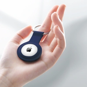 Kup Brelok Crong Silicone Case with Key Ring Apple AirTag (granatowy) - CRG357 - {ean13} - Sklep Home Screen